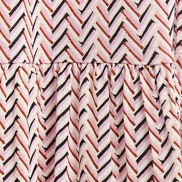 LOFT Chevron Midi Dress, size Large - Picture 4 of 7